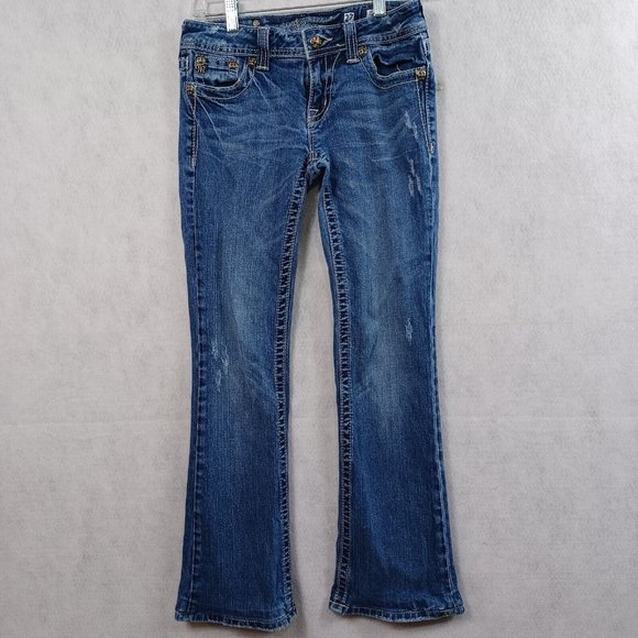 Miss Me Denim - Miss Me Bootcut Jeans Size 27x28 JP5075  Designer stretch heavy stitch low rise
